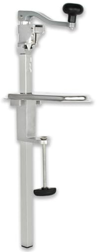 Beeketal 'BDÖ-60' Profi Gastro Tischdosenöffner für bis zu 38 cm hohe Dosen, mit Schneidemesser aus gehärtetem Stahl und Tisch Befestigungszwinge, Dosenöffner mit manueller Handkurbel und Drehknauf