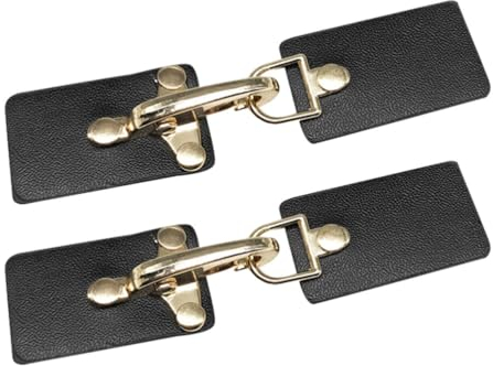 HOODANCOS 2 Stück Leder Knebelverschlüsse für Jacken und Mäntel Metallverschluss Robust und Stilvoll für Gelegenheiten Abnehmbare Nähschnallen