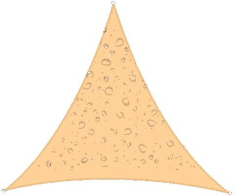 HUJZJY Tenda a Vela Ombreggiante Triangolare 4x4x4m, Tenda a Vela Impermeabile Parasole, Vela Parasole Blocco UV Tenda da Sole da All'aperto Giardino, Balconi, Campeggio