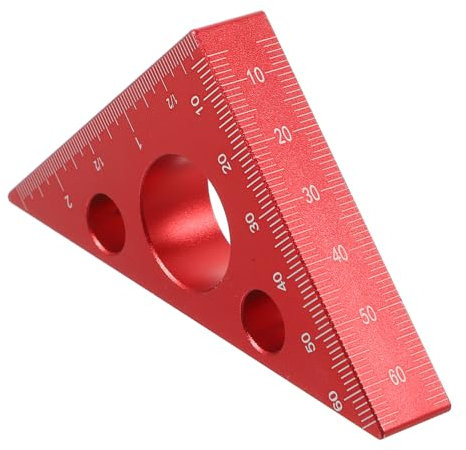SEWOART Winkellineal Aus Aluminiumlegierung Verdicktes Höhenlineal Metrisches Zoll-zimmermannslineal Werkzeug Für Holzbearbeitung