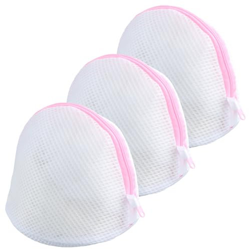 3 Pezzi Rosa Sacchetto Lava-Reggiseno, Salva Reggiseno Per Lavatrice Rete Di Lavaggio Riutilizzabile Per Reggiseno, Biancheria Intima, Calze, Vestiti Per Bambini In Lingerie