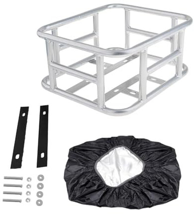 Amagogo Bike Rear Basket Bike Dog Carrier Carrying Organizer Bicycle Storage Basket Bike Cargo Basket for Travel Road Bike Shopping, no Net bag