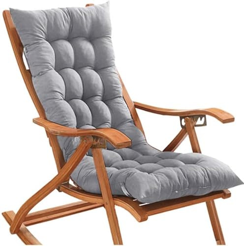 Hoowarm Cojines para Tumbona, Exterior Interior Cojín Reclinable Colchoneta Suave y Cómodo Jardín Cojín Mecedora Almohadilla Antideslizante para Jardín, Playa, Terraza y Balcón(C,110x55x8cm)