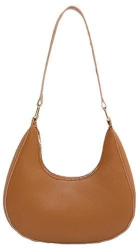 AiNinXun Halbmond Schultertasche für Damen Shoulder Bag Women Hobo Bag UmhäNgetasche Pu Leder Handtasche Y2K Damen Klein Achsel Tasche Vintage Mit ReißVerschluss Trendige Handtaschen