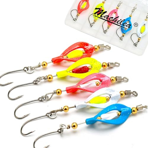 Twist Spoons Forelle UV-Aktiv 3g 4g | Machilea 5X Twister Spinner Forelle| Forellen Blinker Spoon in Box | Forellenköder Set zum Forellen Angeln Forellen Köder (3g)