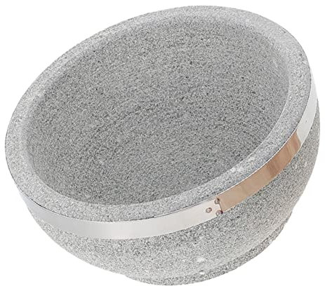 Cabilock Bol Dolsot Coréen en Pierre, Résistant la Chaleur, pour Bibimbap, Compatible Flamme Nue, Cuisson Lente, la Cuisine Maison