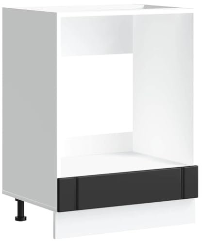 Generisch Kangmusi Herdumbauschrank Lucca Schwarz Holzwerkstoff, Schwarz 853758