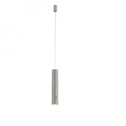 Licht-Erlebnisse LED Akku Hängelampe Metall Greige Küche Esstisch Esszimmer Ø4 cm rund 3 W 300 lm Touch Dimmer Kopf abnehmbar akzentuiert Moderne Pendelleuchte MALVER