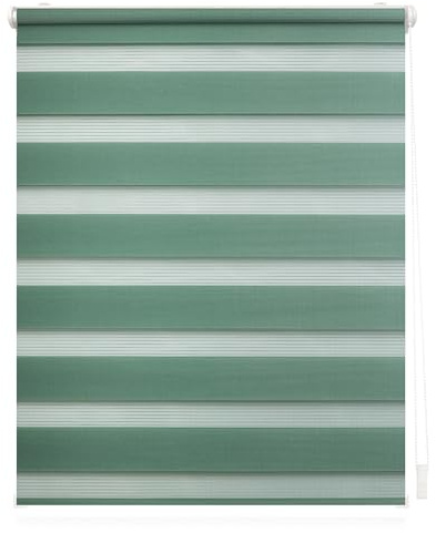 Lichtblick Doppelrollo Blickdicht ohne Bohren Salbei 100 cm x 150 cm (B x L)