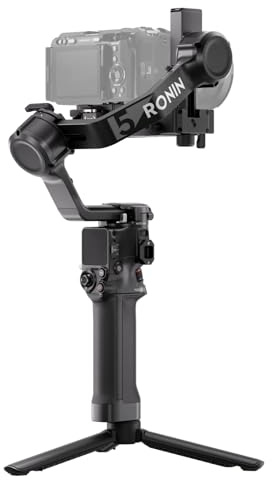 DJI RS 5, Gimbal Stabilizer for Camera Canon/Sony/Panasonic/Nikon/Fujifilm, Fine-Tuning Knobs, 2nd-Gen Automated Axis Locks, Quick-Open Tripod, New Z-Axis Indicator