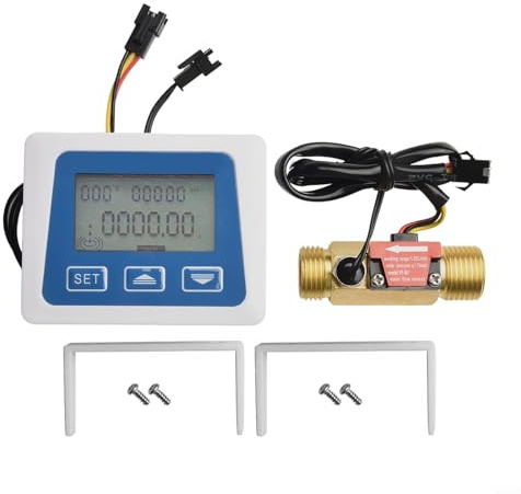 Digitaler Wasserzähler, geeignet für Echtzeitüberwachung und Messung des Flüssigkeitsverbrauchs, mehrere Messeinheiten können geschaltet werden LCD Elektronischer Wasserzähler