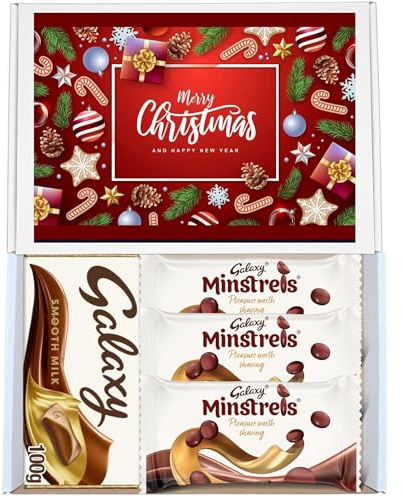 Sweetie Gifts Christmas Chocolate Hamper | Full-Size Galaxy Smooth Milk & Minstrels | Letterbox Chocolate Gift Box | Christmas Chocolate Present for Women, Men & Kids