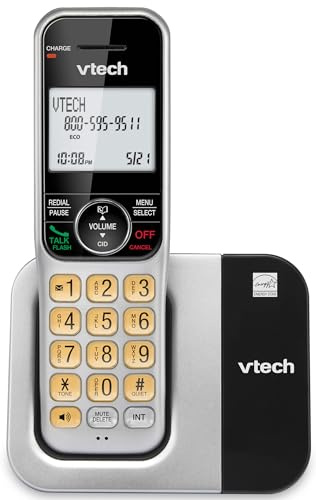 VTech Cordless Phone System for Home with Call Block, Large Display & Buttons, Backlit Screen, Full-Duplex Speakerphone, Caller ID/Call Waiting, DECT 6.0, Easy to Use, Table & Wall Mountable | CS5319