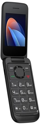 TCL Onetouch 5023 Mobile Phone Flip, Simple to Use, 2.4 Inch Screen, Large Keys for the Elderly, Shell Closure, Camera, Bluetooth, Torch, USB-C Charger, Black (Renewed)