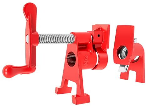 Lot de 4 colliers de serrage à bois de 3/4 - Serrage rapide - Colliers de serrage pour tuyaux en bois - Pour les magasins de bois, les entreprises de fabrication, les ateliers de réparation