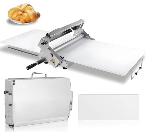 Elektrischer Teigroller - Einstellbare Teigdicke mit Edelstahl-Rollbrett - Manueller Teigschneider zum Backen und Kochen