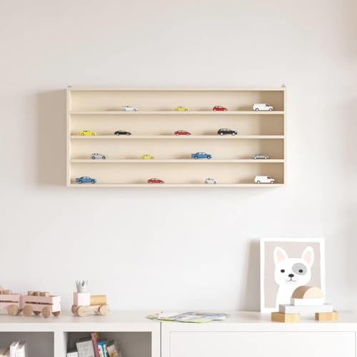 Mimdixy Kleine Regale für Wand,Holz-Sammelvitrine Braun 80 x 8,5 x 36 cm Sperrholz Badezimmerregal