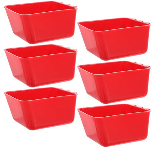 KESYOO 6 Stück Hängende Futternäpfe aus Robustem Pe für Vogelkäfig Hühnerstall und Kaninchen Futter und Wasserbecher für Geflügel und Kleintiere
