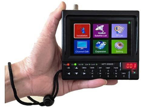 Buscador de Receptor TV satelital Digital HD DVB-S2 KPT-268HD, medidor MPEG-4 DVB-S/S2, AVS/AVS+, HEVC(H2.65), ABS-S