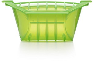 Lekue 3-4 Person Deep Steam Case with Tray and Cookbook, Green