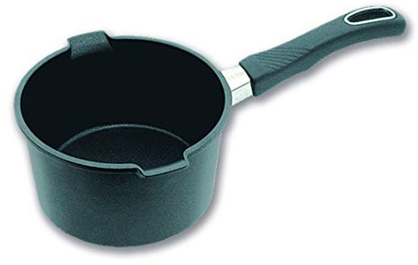 Original Gundel GUSS-MILCHTOPF INDUKTION, Ø 16 cm, Höhe 9 cm, Kasserolle mit Stiel, PFOA-frei, Akku-Therm Boden