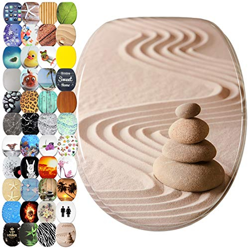 Sanilo WC Sitz mit Absenkautomatik, viele schöne Toilettendeckel zur Auswahl, hochwertige und stabile Qualität aus Holz (Zen)