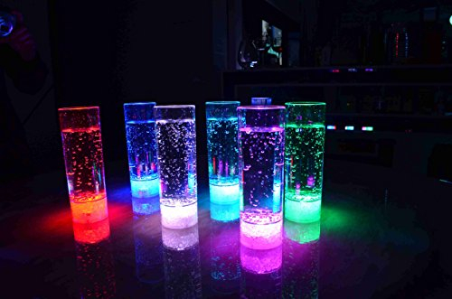 LED Vaso para Longdrinks, tragos Largos | Fiesta de cumpleaños, Bodas Vaso de plastico Iluminado de la Marca PRECORN