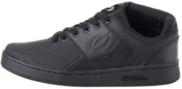 O'NEAL | Mountainbike-Schuhe | MTB DH Freeride | Vegan | Gleichgewicht zwischen Grip & Fußrepositionierung, Innengelenkschutz, PU | Pinned Pro Shoe | Erwachsene | Schwarz | Größe 46