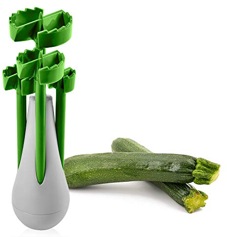 Betty Bossi Veggie Drill - der perfekte Gemüseausstecher für jedwedes Obst und Gemüse – Küchenhelfer mit dem selbst das Kürbis aushöhlen zu einem Kinderspiel Wird.