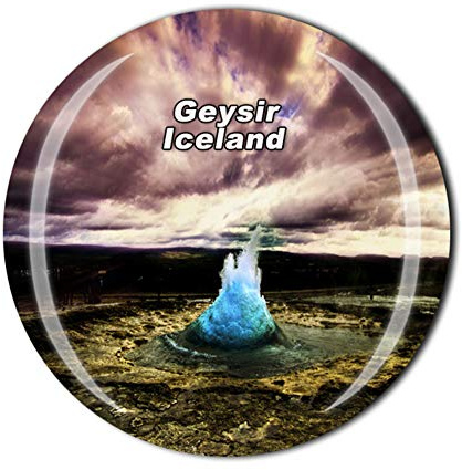 Kühlschrankmagnet, Motiv: Großer Geysir Reykjavik Island, Reise-Souvenir, Geschenk, Heim-Küchendekoration, Magnetaufkleber, Kristall-Kühlschrank-Magnet-Kollektion