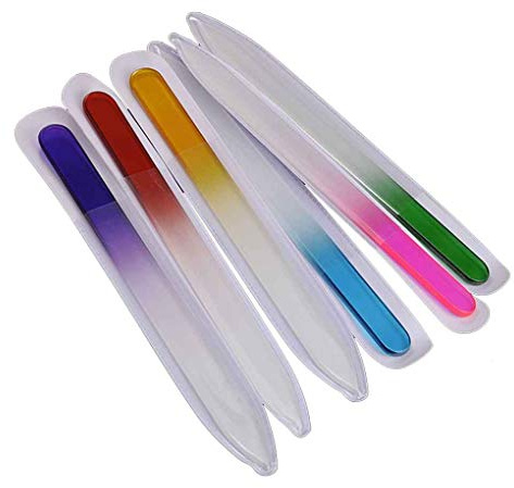 Guangcailun 6pcs / Set Lima de uñas de Cristal Pulido del Archivo Lima de Cristal de la manicura del Arte Muchacha de Las Mujeres Profesionales de Pulido