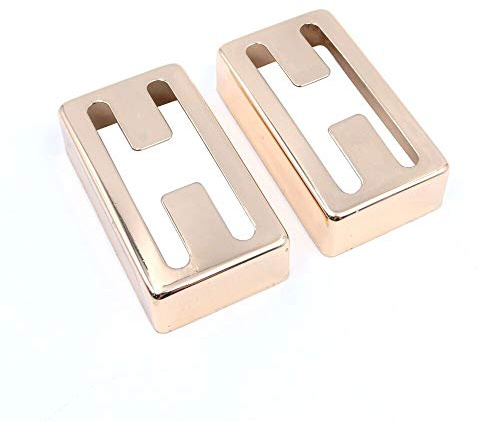 Alnicov Humbucker Pickup-Abdeckungen, 2 Stück, H-Hold Nickel Pickup-Abdeckungen Set für LP E-Gitarren (Gold)