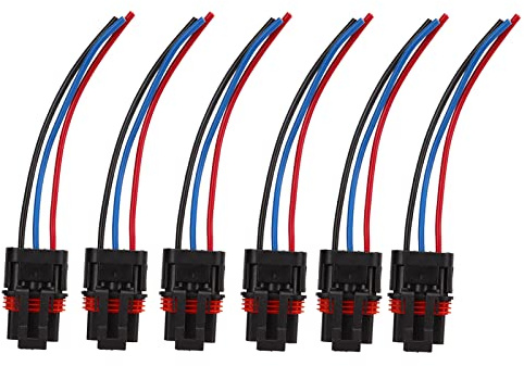 Pulse Power Plug Connector, 6Pcs Car Spark Plug Connectors for Polaris Ranger XP 1000 2018‑2022 Pulse Power Plug Pigtail Connector Harness Bus Bar Power Harness