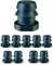Magazzini GM Tapón, accesorios para sistema de riego, tubo de agua por goteo, también disponibles manguito, tetera, válvula, toma de soporte, codo, gancho, estaca, para tubos de 16 mm (10,tapón)