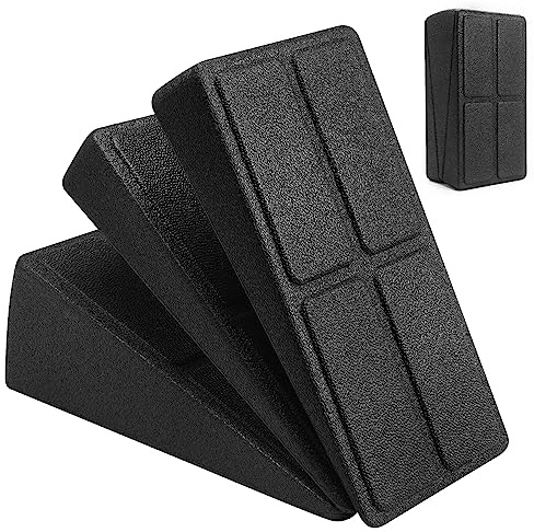 KK Squat Wedge Blocks 3Pcs Slant Board Adjustable Incline Board and Calf Stretcher Foam Wedge Block Durable for Stretching, Leg Extender
