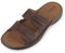 TIESTRA Mens Slide Sandal Summer Beach Indoor and Outdoor Anti-skidding Slide Slippers with Two Adjustable Leather Straps Brown EU42/UK8