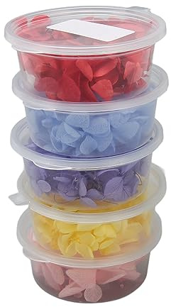 5 Pièces Fleurs Pressées Séchées Accessoires de Bricolage Pétales D'hortensia pour la Fabrication de Bijoux et L'artisanat de Rouge Bleu Violet Jaune Rose