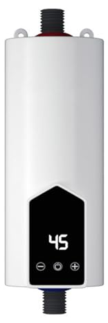 Billg Calentador de Agua Electrico Pantalla Digital Calentador de Agua Electrico Instantaneo Ajustable 30-55°C Termo Electrico 5500W IPX4 ImpermeableCalentador Agua Instantaneo