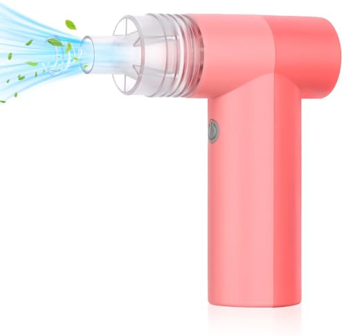 picache Compressed Air Duster, 85000RPM Handheld Electric Air Duster, 4 Gears Adjustable Jet Dry Blower for Car Computer Keyboard Cleaning (PINK)