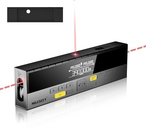 MiLESEEY DP20 Pro Misuratore Laser a Doppio Raggio, Distanziometro Ricaricabile da 120m con Riferimento Laser Centrale e APP, Display Retroilluminato di Gen-2 con Unità in Piedi/Pollici/Metri