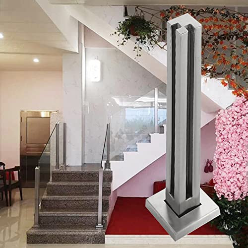 ASerZenith Glaszaun-Klemmstange für Verandas, Glaszaungeländer für Innenräume, Loft-Treppengeländer, 24 30 36 42 46 Zoll, 8-12 mm Glasgeländersysteme für Außenbalkone, Saphir-80 cm