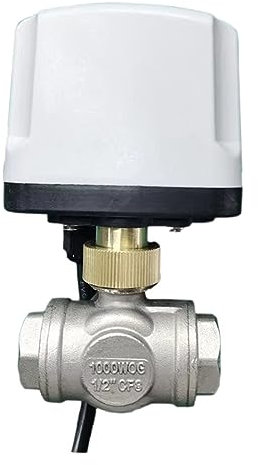 Kugelventile, Kugelhahn DN15 3-Wege-Edelstahl 304 IP65 Wasserdichter Motorisierter Kugelhahn 3-Draht 2-Steuerung T-Typ Elektrischer Kugelhahn(12V_CR02)