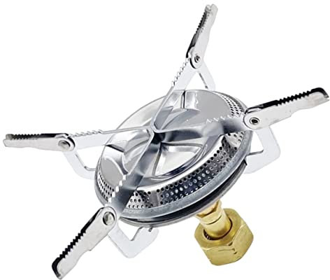 JUMPLAWN Estufa Portátil Para Exteriores Hornillo Gas Portátil Mini Estufa Para Exteriores Adaptador De Recarga De Gas De Prueba De Viento