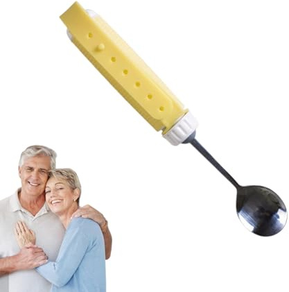 Utensilios adaptativos cucharas de cucharadas, utensilios para ancianos | La cubierta de la vajilla de asistencia de alimentación de alimentación de la bifurcación