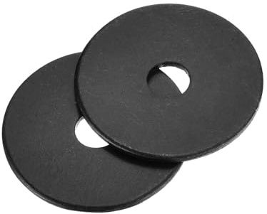 QUARKZMAN 110 Stück Runde Unterlegscheiben M4 x 20 x 1 mm, Kohlenstoffstahl Dichtscheiben Schwarz Beilagscheiben Set, O Ring Flache Dichtungsringe für Schrauben Muttern Gewindestange