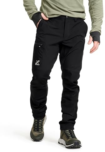 RevolutionRace Rambler Lightweight Pants för Herr, Slitstarka och lätta friluftsbyxor för vandring, Black, M