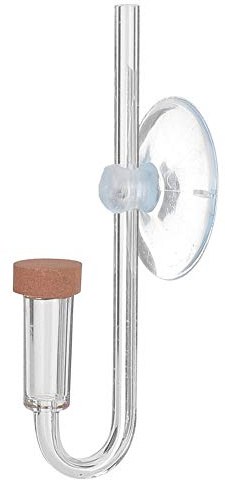 ZJchao Nano Keramik-CO2-Diffusor für Aquarium-Fischtankzubehör mit Blasenaufzeichnung U-förmiger Luftaufnahme Transparenter Acryl-CO2-Raffiner