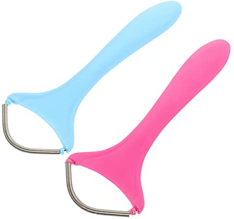 TOPPERFUN 2 piezas Epilador Facial Manual de para Depilación de Facial Herramienta de Hilo Portátil Color Rosa y Azul Diseño Ergonómico para Casa