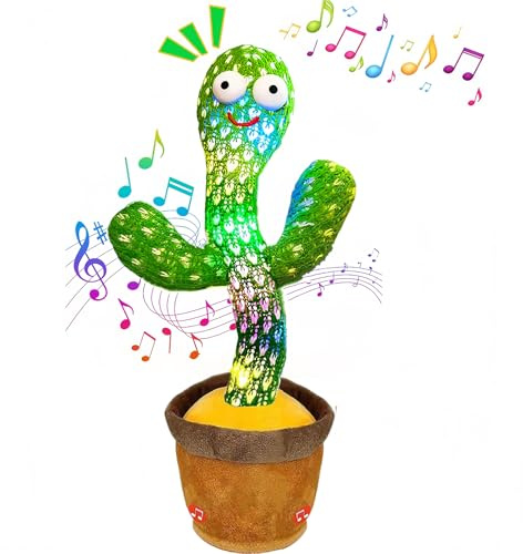 Volume-adjustable dancing and talking cactus toy, interactive infant toy that mimics singing, children's toy suitable for boys and girls, a gift for grandchildren.