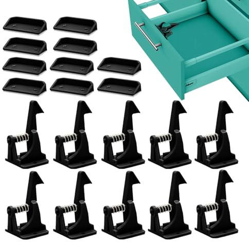 Di Sicurezza Per Armadi - Set Di Serrature Di Sicurezza Per Cassetti Per Bambini Da 10 Pezzi, Per Porta A Serrature Per Bambini Protettive, Sicure Multifunzion